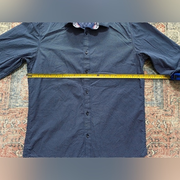 MICHAEL Brandon Navy Button Down/Size M - Picture 4 of 6